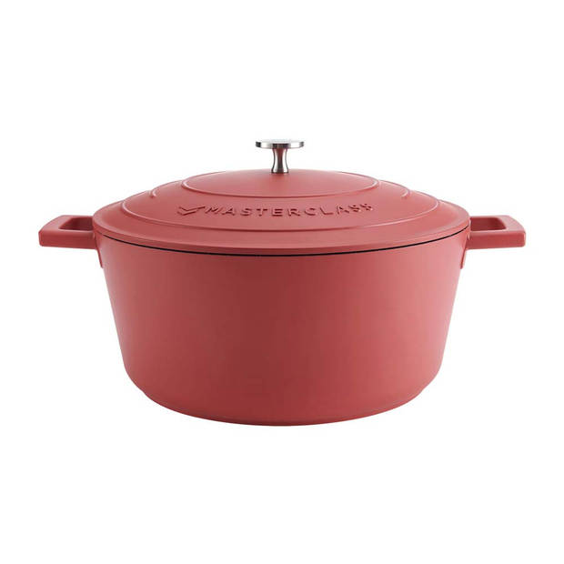 Braadpan, 28cm - 5 L - Rood - Lichtgewicht - Levenslange garantie - Geschikt voor inductie - MasterClass