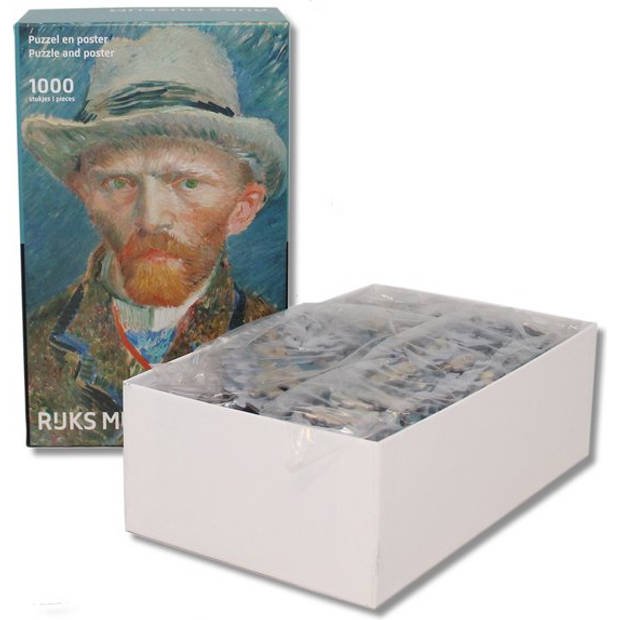 Legpuzzel met poster - Zelfportret - Van Gogh - Puzzel 1000 stukjes - Rijksmuseum