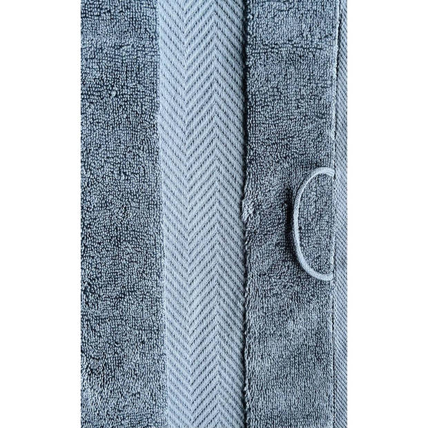 PTMD Luxe Handdoeken - Badhanddoek - 100% katoen - 600 g/m² - 50 x 100 cm- Grijs - Set Van 4