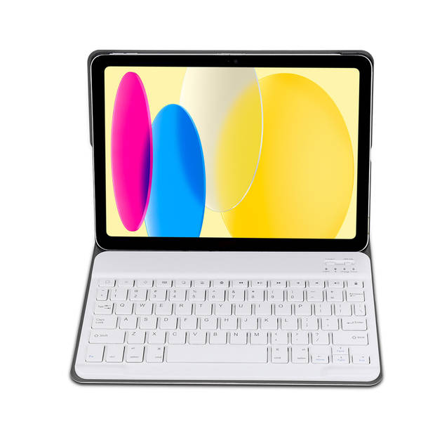 Basey iPad 10 (2022) Toetsenbord Hoes Book Case - iPad 2022 Toetsenbord Hoesje Keyboard Cover - Rosé Goud