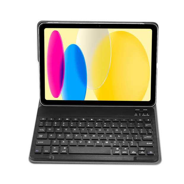 Basey iPad 10 (2022) Toetsenbord Hoes Book Case - iPad 2022 Toetsenbord Hoesje Keyboard Cover - Zwart