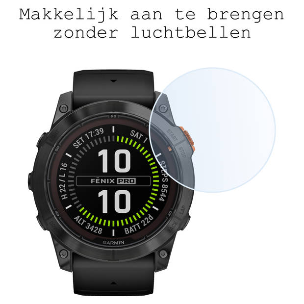 Basey Garmin Fenix 7X Pro Screenprotector Tempered Glass Beschermglas - Garmin Fenix 7X Pro Screen Protector