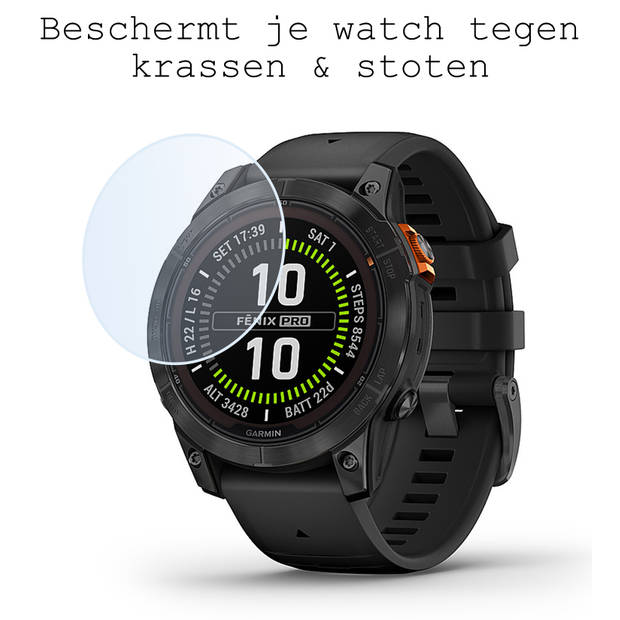 Basey Garmin Fenix 7X Pro Screenprotector Tempered Glass Beschermglas - Garmin Fenix 7X Pro Screen Protector