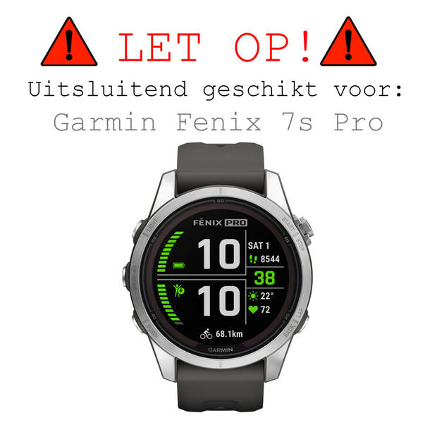 Basey Garmin Fenix 7S Pro Screenprotector Tempered Glass Beschermglas - Garmin Fenix 7S Pro Screen Protector