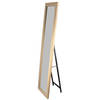 Lowander staande spiegel 160x40 cm - passpiegel / vrijstaande garderobe spiegel - houten lijst