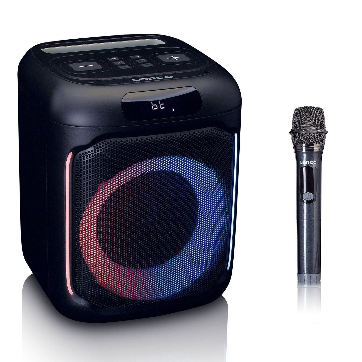 Bluetooth Party Speaker met LED-lichteffecten en batterijduur van 14 uur Lenco Zwart