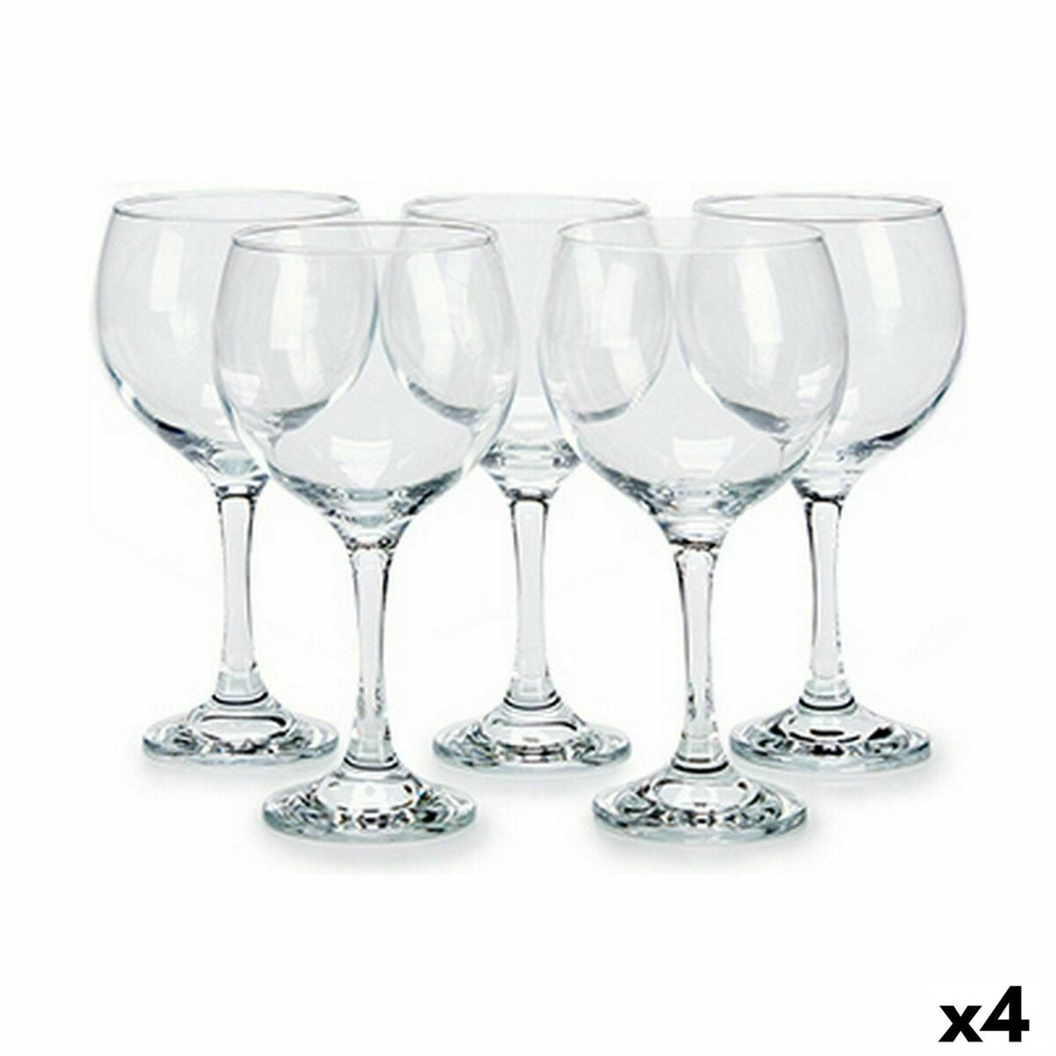 Set van bekers Bistro Burgundy Transparant Glas 630 ml (4 Stuks)