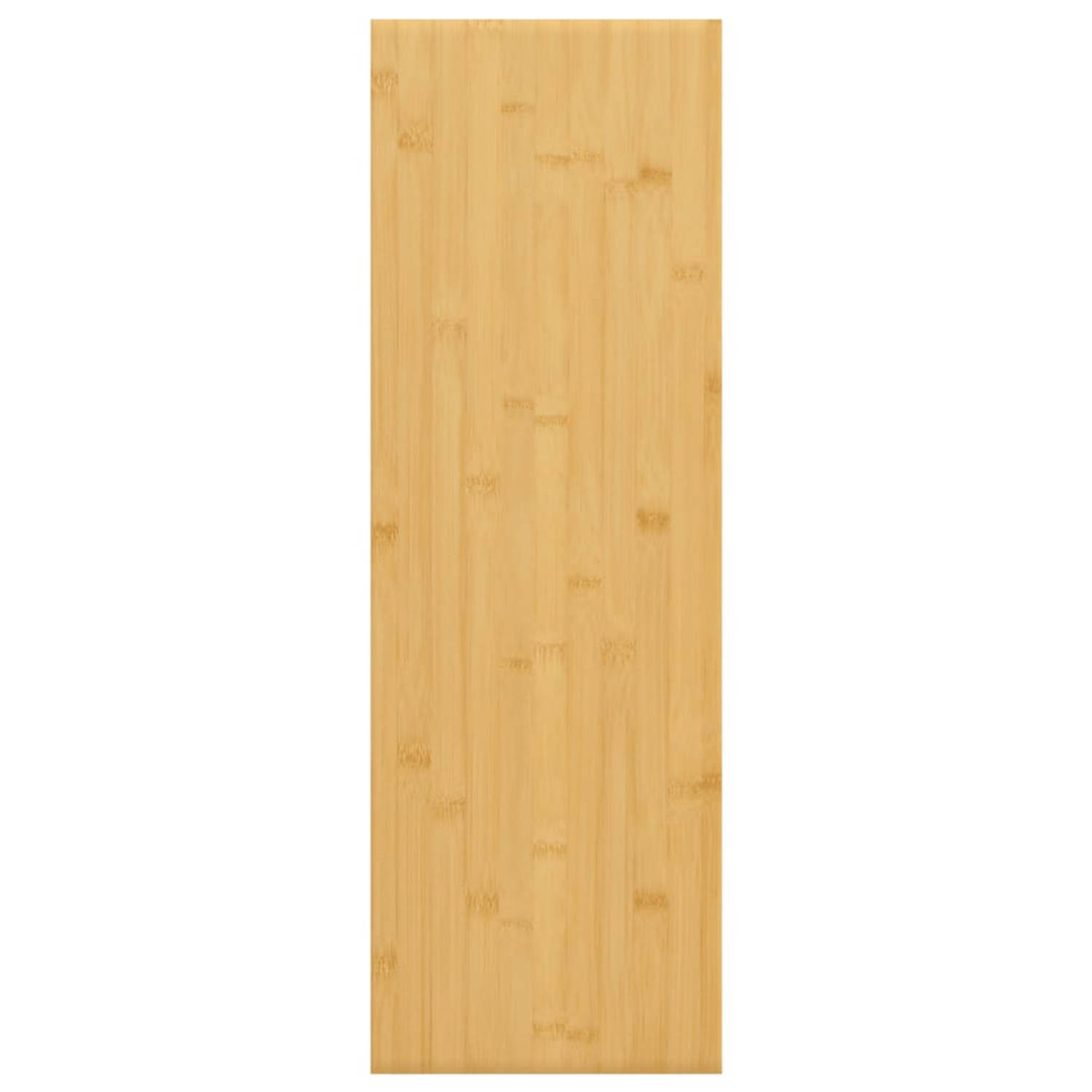 The Living Store Wandplank - Praktisch en decoratief - Bamboe - 60x20x2.5 cm - Rustieke stijl