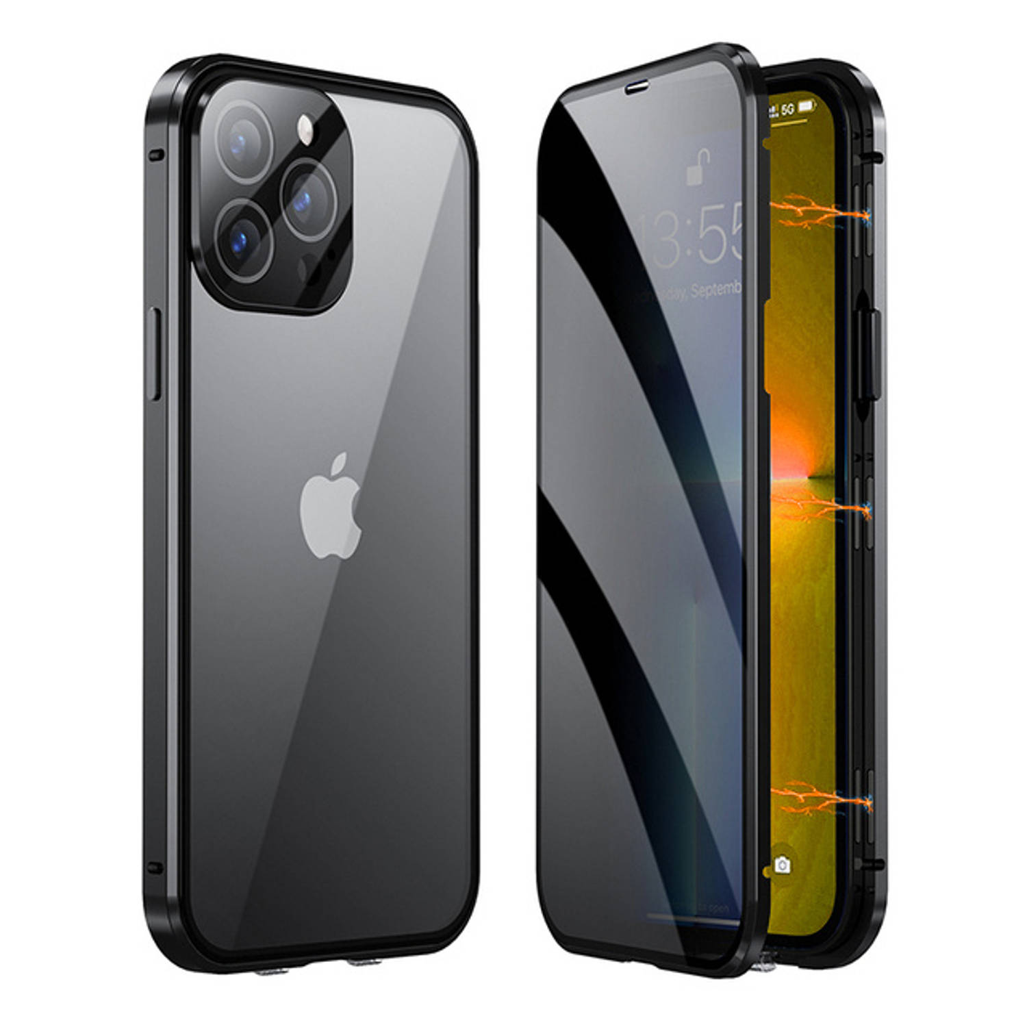 Basey iPhone 8 Plus Hoesje Magnetisch Back Cover Case iPhone 8 Plus Hoes 38 Plus0 graden Bescherming