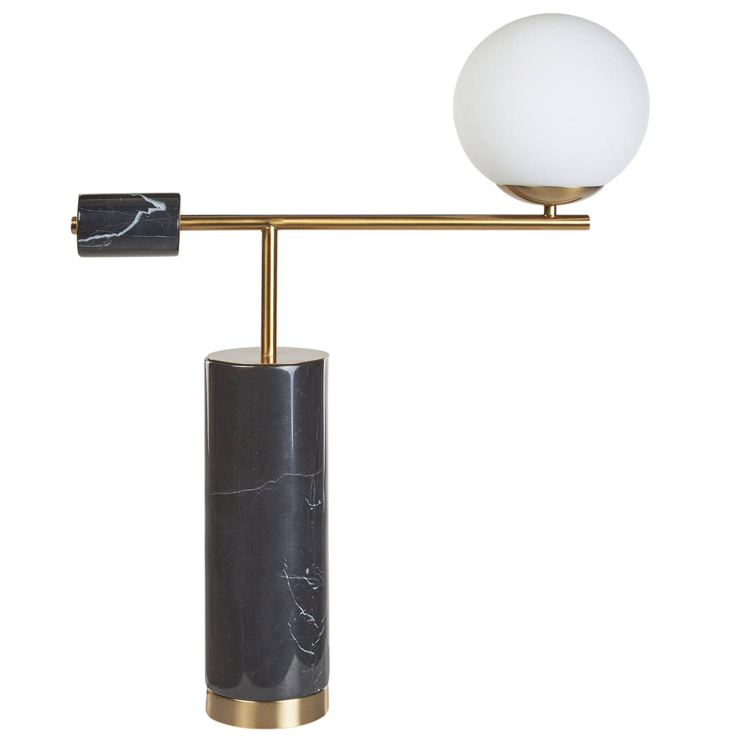 Beliani HONDO Tafellamp-Zwart-Marmer