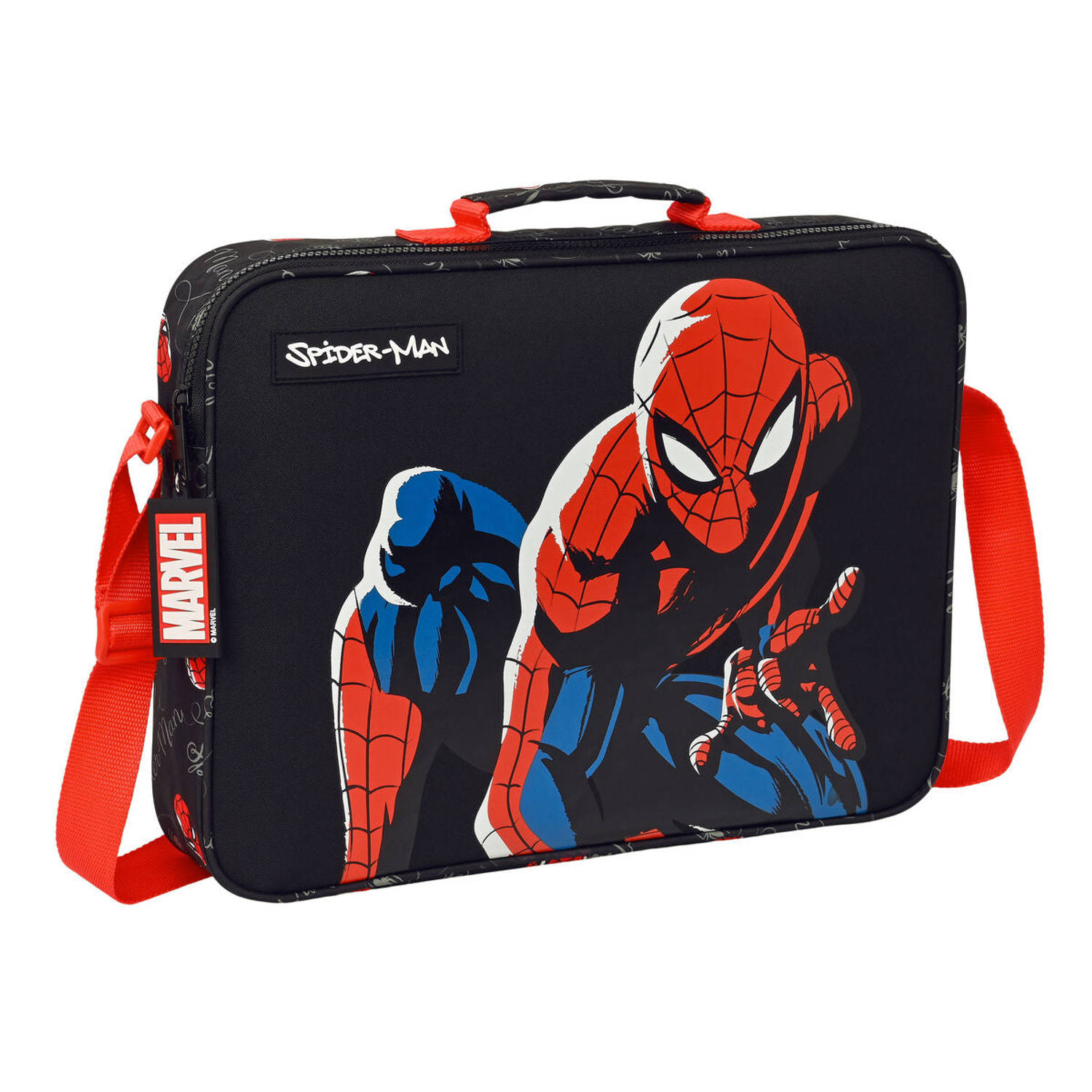 Schooltas Spiderman Hero Zwart (38 x 28 x 6 cm)