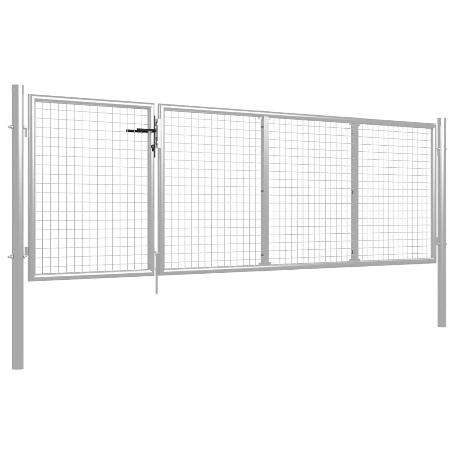 The Living Store Tuinpoort Staal - 350x125cm - Inclusief slot