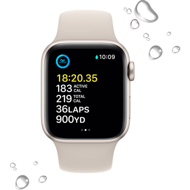 Apple Watch SE 2022 LTE (4G) - 40mm - Sterrenlicht aluminium