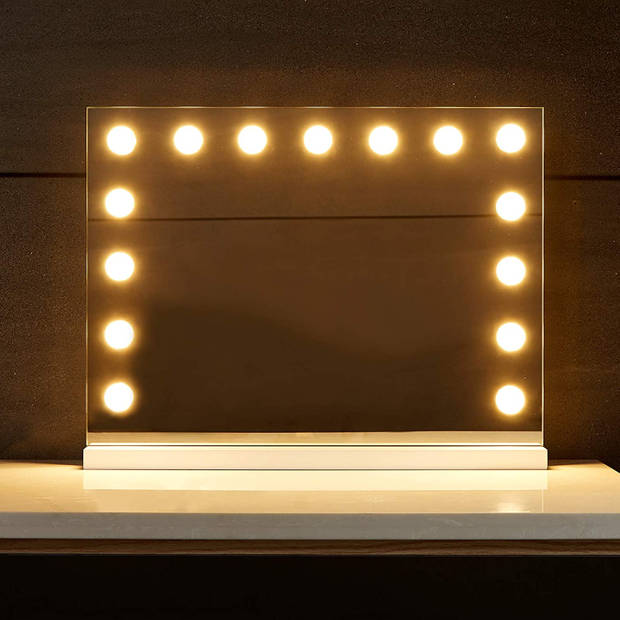 Hollywood make up spiegel, dimbaar, 58x 43 cm, theater spiegel