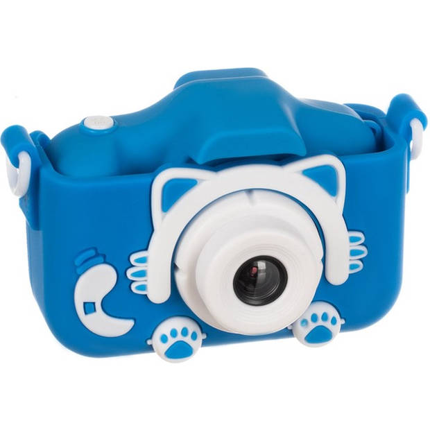 Kruzzel full HD digitale camera voor kinderen - Met meegeleverde mini SD kaart - Camera kinderen - Blauw