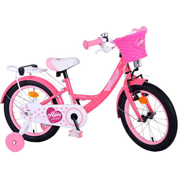 Volare Meisjesfiets Ashley 16 Inch 23 cm Meisjes Terugtraprem Donkerroze