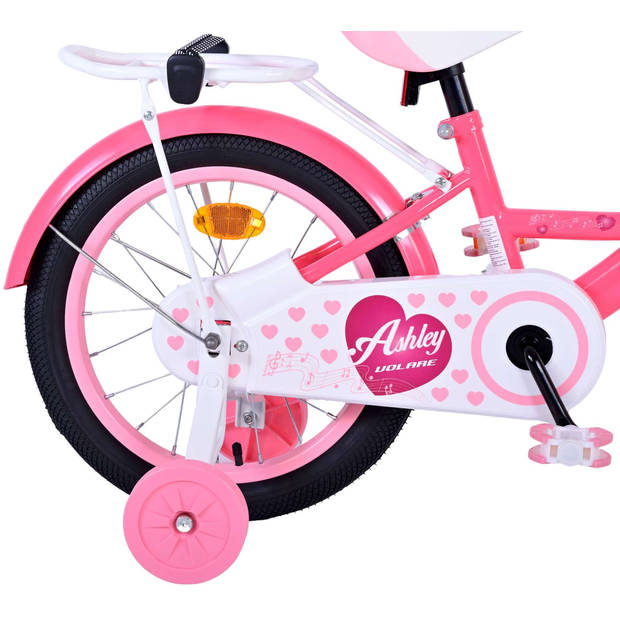 Volare Meisjesfiets Ashley 16 Inch 23 cm Meisjes Terugtraprem Donkerroze