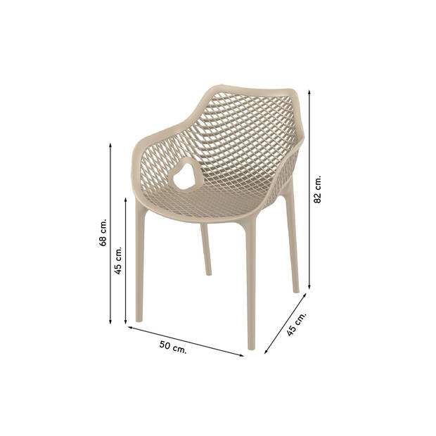 Madino Air stapelbare stoel - Taupe