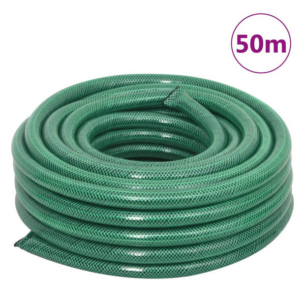 vidaXL Tuinslang met koppelingsset 0,75'' 50 m PVC groen