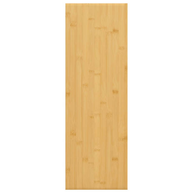 The Living Store Wandplank - Praktisch en decoratief - Bamboe - 60x20x2.5 cm - Rustieke stijl