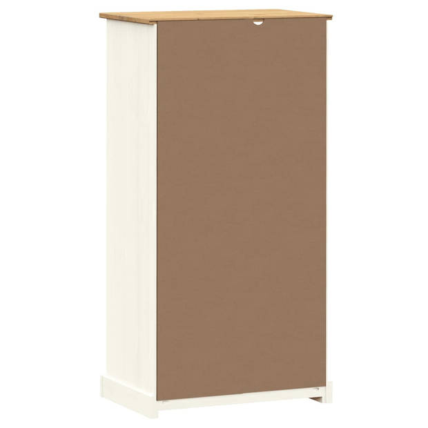 The Living Store VIGO Boekenkast - 60 x 35 x 114.5 cm - Massief grenenhout - 2 vakken - 2 lades