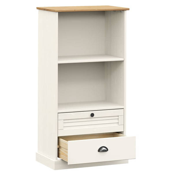 vidaXL Boekenkast VIGO 60x35x114,5 cm massief grenenhout wit