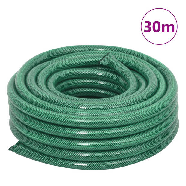 The Living Store Tuinslang Groen PVC 30m - 2.25mm - 19mm - 23.5mm - 3-laags - 5~15 bar -10-60 °C