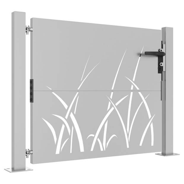 vidaXL Poort 105x80 cm grasontwerp cortenstaal