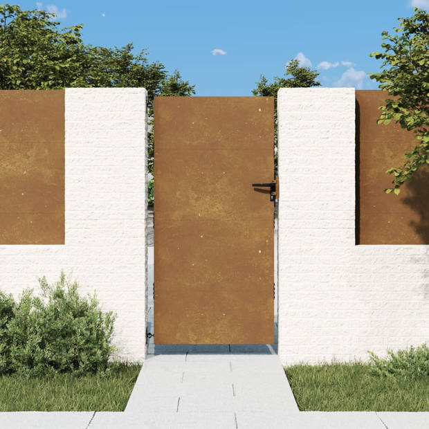 vidaXL Poort 85x200 cm cortenstaal