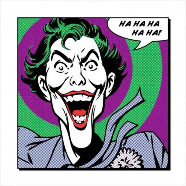 Kunstdruk Joker Ha Ha Ha Ha Ha 40x40cm