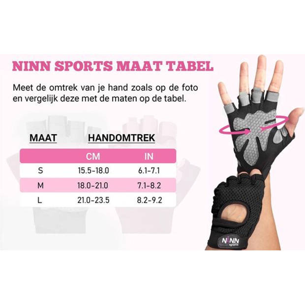 NINN Sports gloves S - fitness handschoenen - Sport handschoenen - Grip Gloves - Fitnesshandschoenen 3 varianten