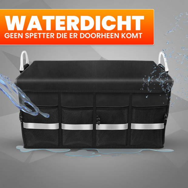 Nince Kofferbak Organizer - 63L Waterdicht Opvouwbaar - Zwart - Kofferbak Tas