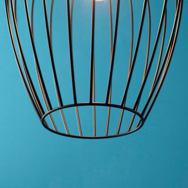 Zenzee Hanglamp - Pendellamp - Designlamp - Industrieel - Metaal - Zwart - Ø 26 x 36 cm - E27
