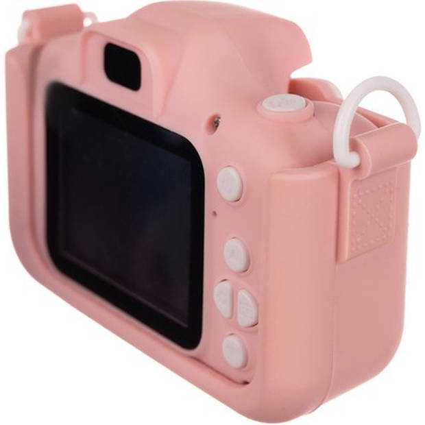 Kruzzel full HD digitale camera voor kinderen - Met meegeleverde mini SD kaart - Camera kinderen - Roze