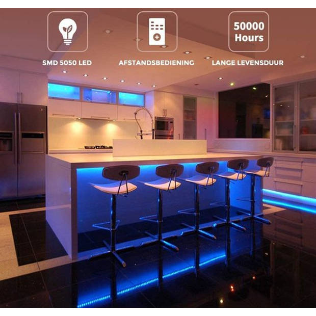 Nince Smart Ledstrip 5 Meter Wifi - SMD 5050 RGB LED - Led strip 2022 Model - Geschikt voor iOS en Android