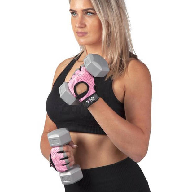 NINN Sports Lady gloves M (Roze) - Dames sporthandschoenen - Grip Gloves - Fitnesshandschoenen