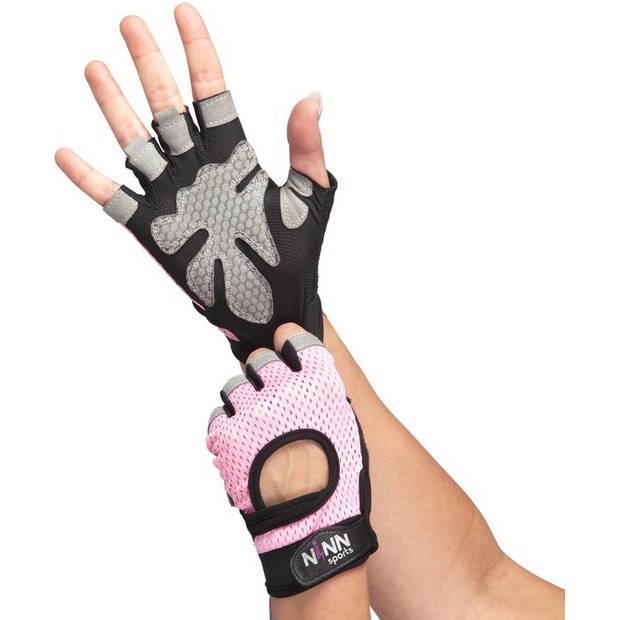 NINN Sports Lady gloves L (Roze) - Dames sporthandschoenen - Grip Gloves - Fitnesshandschoenen