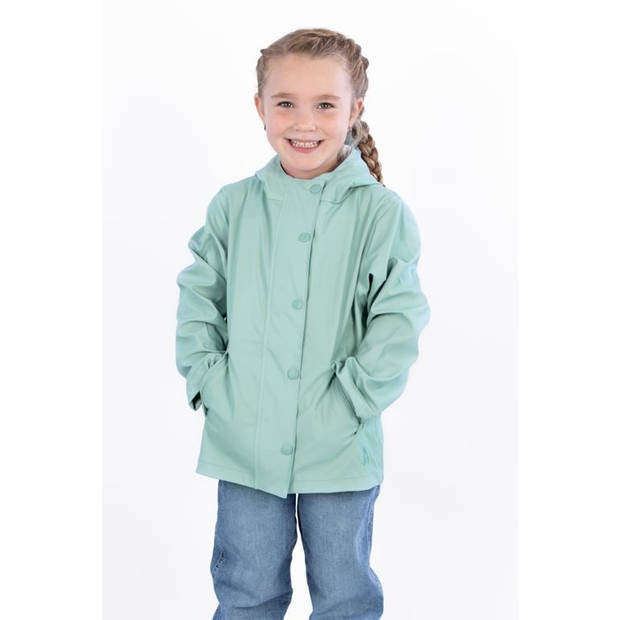 Ralka regenjack Sprinkle junior PU mintgroen maat 128