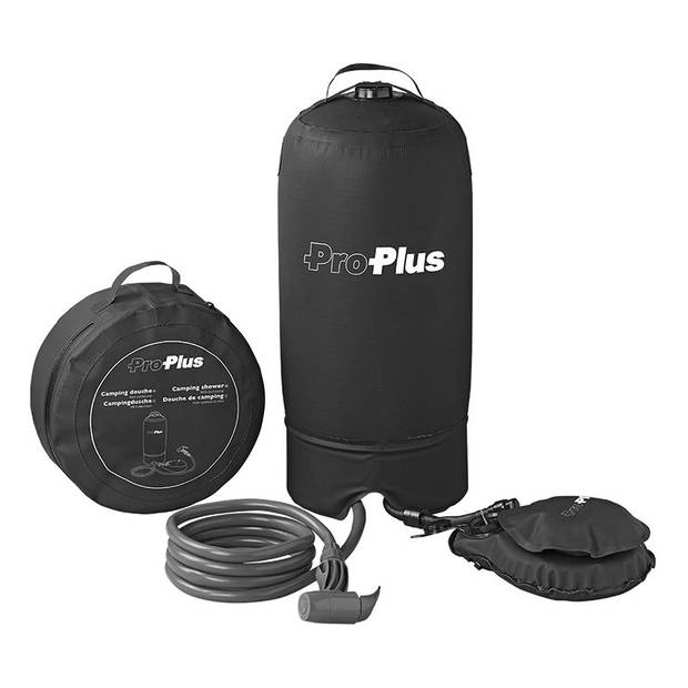 ProPlus campingdouche met voetpomp 11 liter zwart