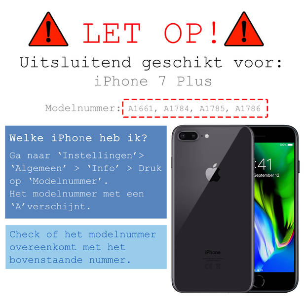 Basey iPhone 7 Plus Hoesje Magnetisch Back Cover Case - iPhone 7 Plus Hoes 37 Plus0 graden Bescherming Case - Zwart