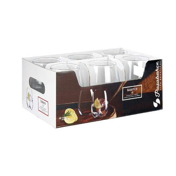 Glazenset Amber Transparant Glas 350 ml (4 Stuks)