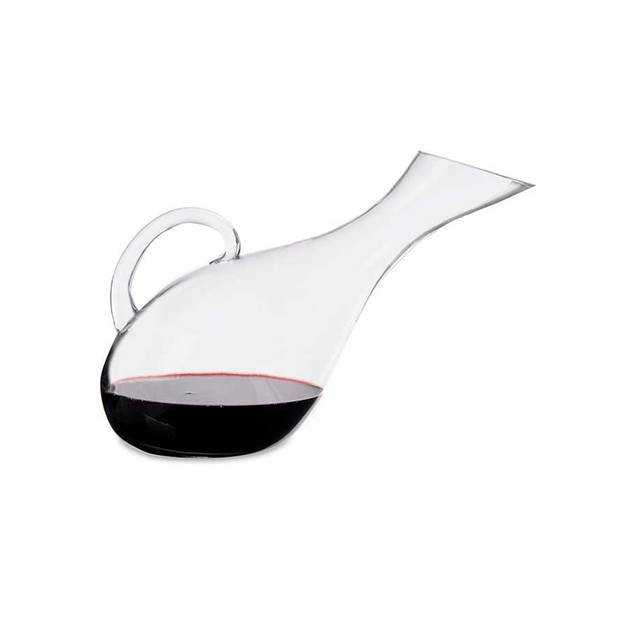 Arte Regal Wijn karaf / decanteer schenkkan - glas - 1,5 liter - 15 x 28 cm - wijn laten luchten - Decanteerkaraf
