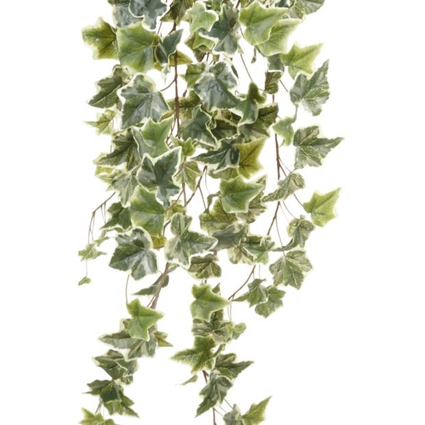 Emerald kunstplant/hangplant - Klimop/hedera - groen/wit - 100 cm lang - Kunstplanten