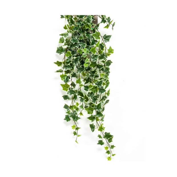 Emerald kunstplant/hangplant - Klimop/hedera - groen/wit - 100 cm lang - Kunstplanten