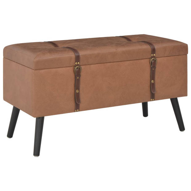 The Living Store Krukkenset - bruin - 85 x 38 x 47 cm - 40 x 33 x 33 cm - PVC - opbergruimte