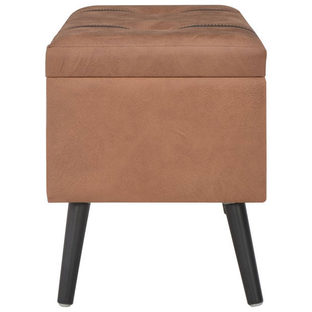 The Living Store Krukkenset - bruin - 85 x 38 x 47 cm - 40 x 33 x 33 cm - PVC - opbergruimte