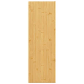 The Living Store Wandplank - Praktisch en decoratief - Bamboe - 60x20x2.5 cm - Rustieke stijl