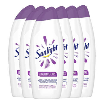 Sunlight Zeep - Badschuim - Sensitive Care - pH-Huidneutraal - Voordeelverpakking 6 x 675ml