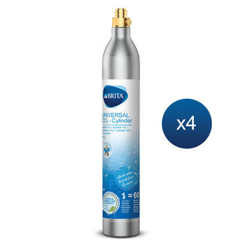 BRITA - SodaOne - Soda - co2 cilinder voor bruiswatertoestel - 4-pack – Universeel