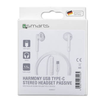 4Smarts Koptelefoon Harmony In-Ear Headset USB-C Wit